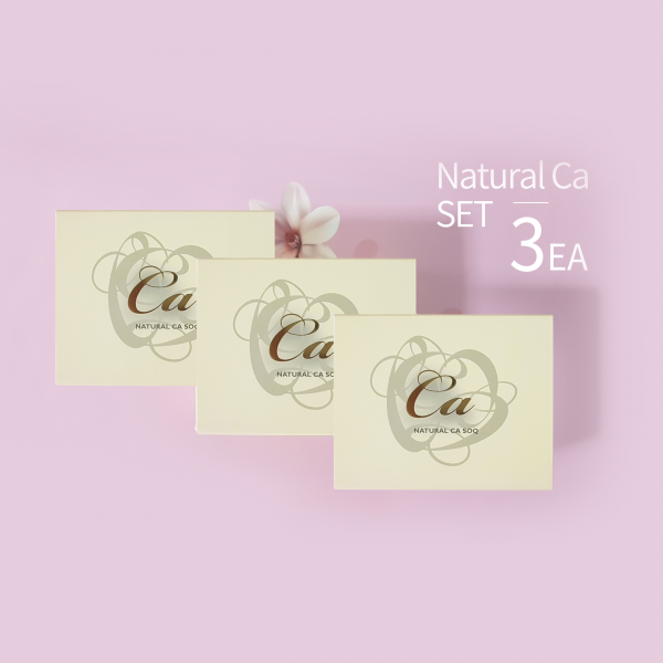 네츄럴씨에이 스칼로우 칼슘 천연비누 죽초추출 17가지성분 여드름비누, 50g, 3개입