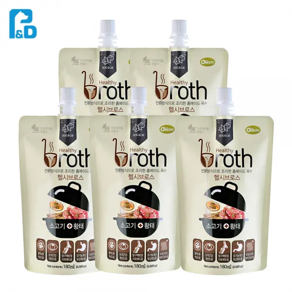 애견 몸보신 소고기+황태육수(180ml)x5 건강 콜라겐 회복기 퍼피, 1개
