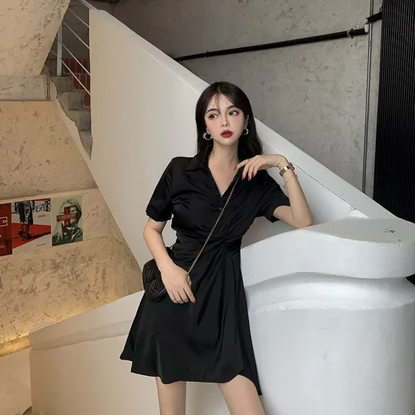 로즈매더 브라이덜샤워 셔링 화이트 원피스 름 디자인 허리 리리 반팔 언밸런스 심