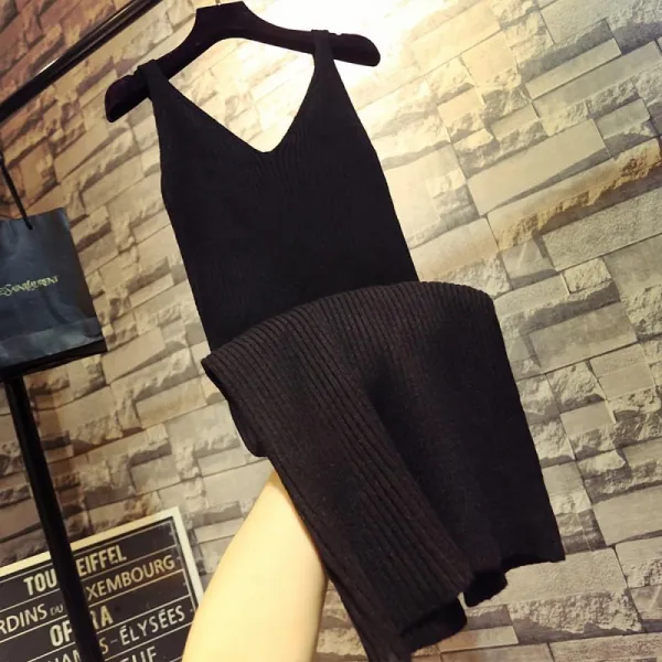 Kirahosi 트렌디 여성 니트 나시 원피스 데일리 슬림 춘추 253호+덧신증정 N7thglb