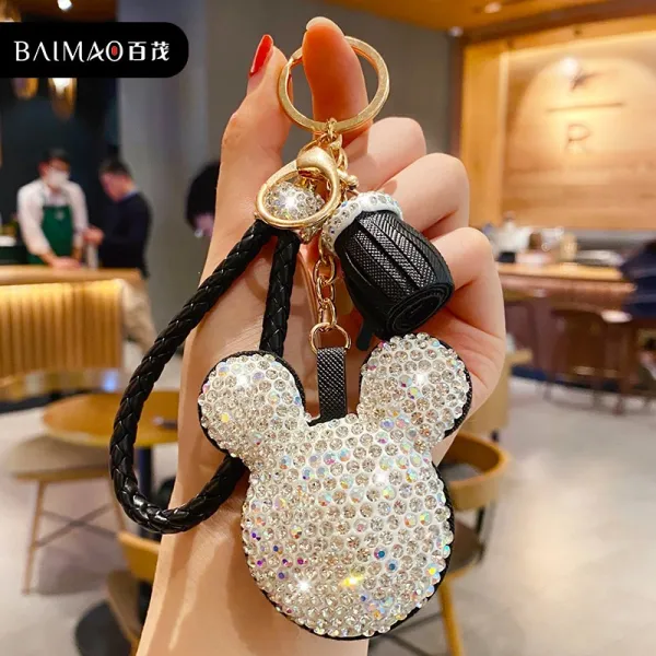 제이지나 퍼터키퍼 백무 큐빅상감 심볼미키 여성 큐트 독창적 퀄리티 자동차열쇠 여자백백 가방 기프트 피질 만추 심볼미키 블랙