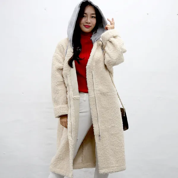 여자친9 658 후리스 롱 후드집업 Jp 후드탈부착 5칼라