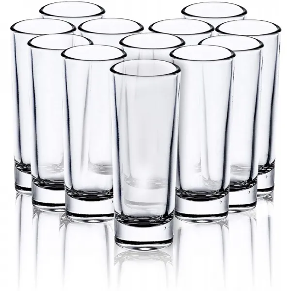 Juvale Bulk 24-Pack Clear Shooters 파티 파르페 디저트 데킬라 위스키 보드카 용 샷 샷 안경-2 온스