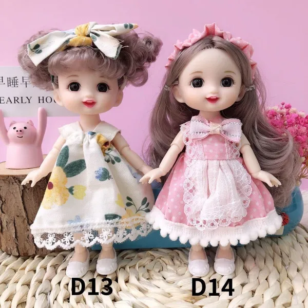 바비인형 8부 17 센치 BJD13 관절 의류 옷을갈아입다 큐트 예롤리 프린세스 장난감 여자아이 4338843899, D13 타입 맹아 _D14 타입 맹아 오직 의류