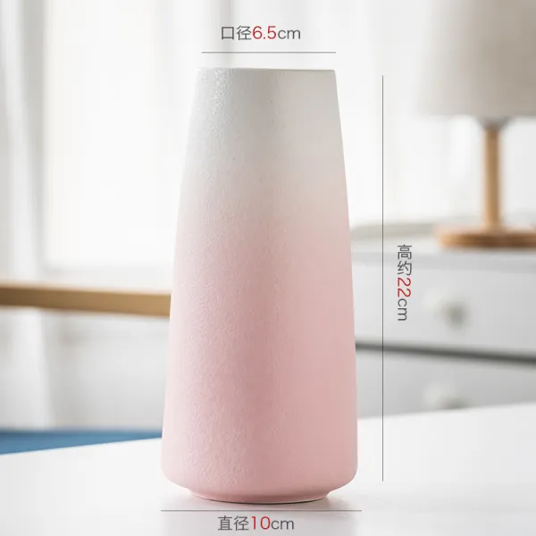 DIPYLON 화병 크리에이티브 북유럽 꽃건조 예술 꽃병 세트 도자기 거실 장식 식탁 백합, 석용[대] 점변한 분을 아끼다