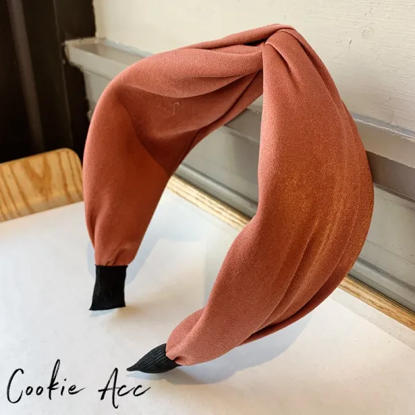 수지상점 쿡세트 COOK IE 액세서리 솔리드 무지 퀼트 무드 반다나 헤어밴드 터번 머리띠 여성 심플 머리털을 누르다