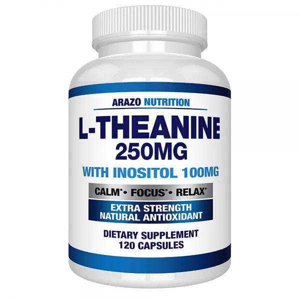 아라조뉴트리션 테아닌 250mg +이노시톨 120캡슐 Arazo Nutrition L-Theanine with Inositol
