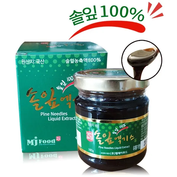 엠제이푸드 솔잎엑기스 160g 국산솔잎100% ~진공저온추출 1병