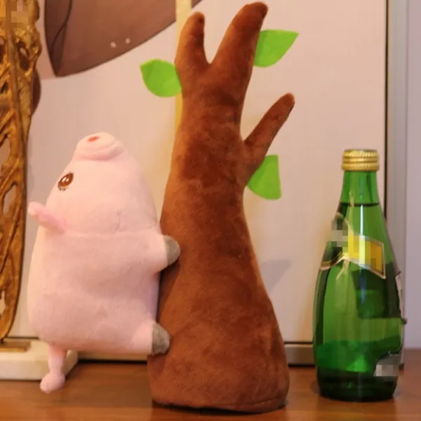 유니팡 귀여운 회오리바람 완구 뒤치다꺼리함 띠 독창적 다람쥐 여학생 끌기 스틱 흔들거리다 줄 중계 송부탁함 할 것, 11*14*8, 암퇘지 위 나무 [돼지 의 꼬리 할