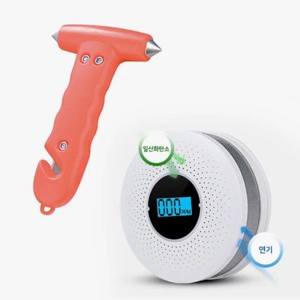 듀얼 일산화탄소 연기 경보기 1p 망치증정 캠핑용품 연기경보기 일산화탄소경보기 캠핑일산화탄소경보 일산화탄소감지기 단독경보형감지기 Ir가*;976 ▤▒;/상품선택;o▒▤