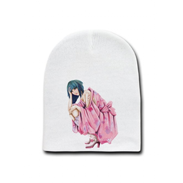 애니메이션걸 스쿼트부츠 신음-흰색 콩코너 해골모자