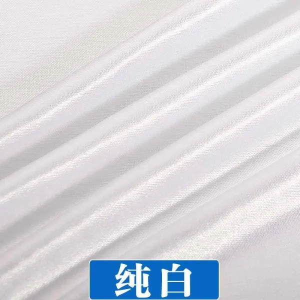 텐셀 창문블드 천 공연 비단과 광택이 나는 견직물 광목 결혼함 결혼기념일 가제 실얼음 배경 스크린 웨딩 면, 12 번 순백색