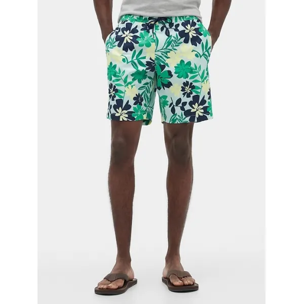  갭 Gap 남성 8 Swim Trunks바지/청바지 Blue/Green Floral