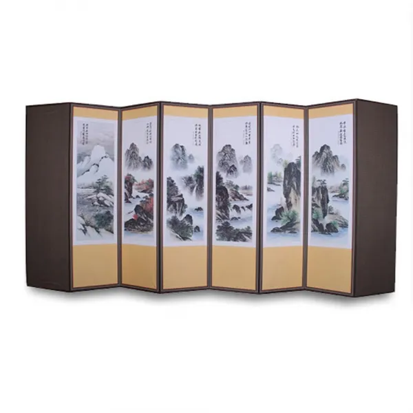 BW5DE4C9L 품 커버포함 추석 교자상 함 병풍 차례상 산수화 세트 8폭 성묘용 제기 설 제수용품 추사글씨 cgy-00340