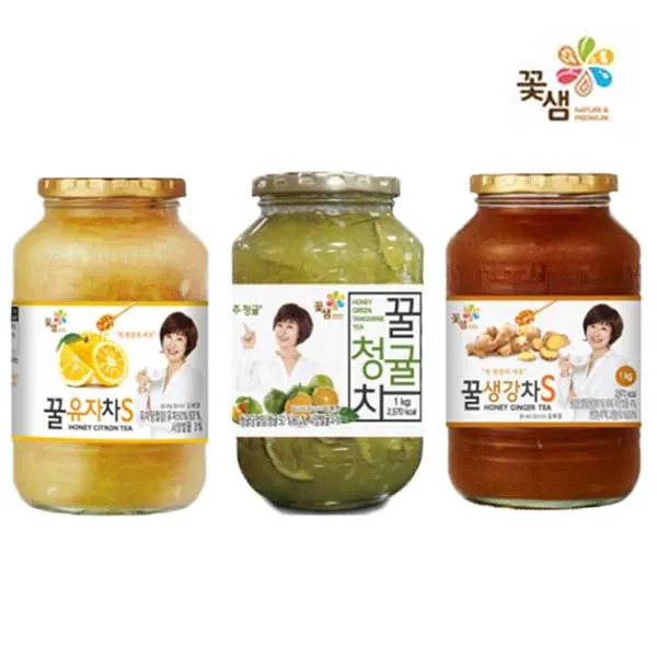 꽃샘 인기차모음 유자차 생강차 청귤차 꿀유자차s 1kg