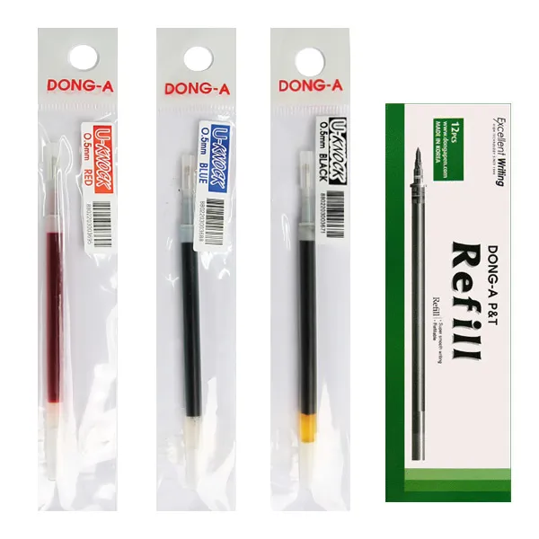 동아/유노크 리필 1타12입 리필심 중성펜 0.7mm 흑색 1타 12입