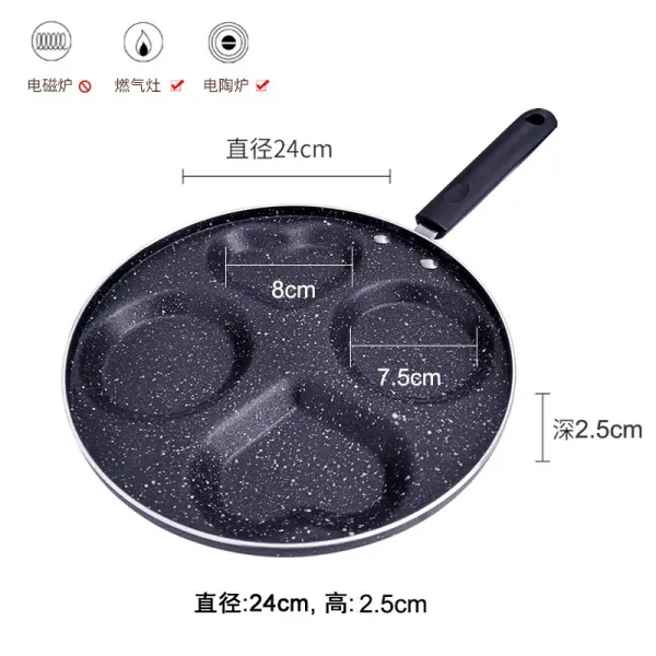 와플팬 둥근구멍 하트 아침 끈적임없음 안만두 계란후라이 후라이드팬 타이어 전병 와플 몰드, T02-24cm하트 둥근구멍 화답 삽