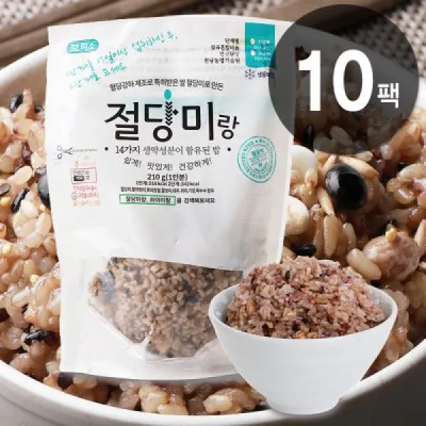 [하이미소] 즉석밥 절당미랑 혈당강하 특하 210g x 10팩, 10개