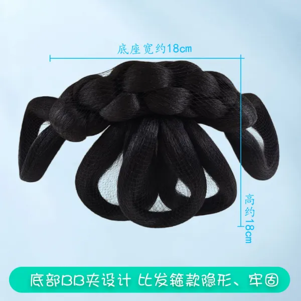 바로바로 가발 머리띠 일체형 올헤어 꽈배기 천골수잔당, 1개, 꽈배기가 늘어지다