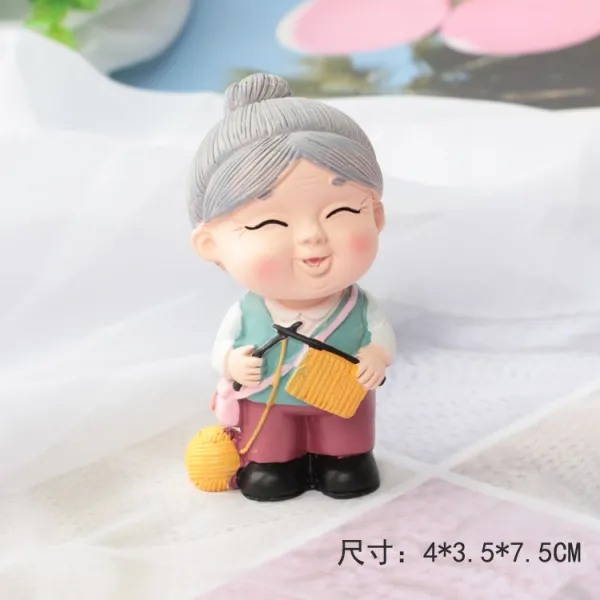다관 부부 영감 씨 아주머니는 베이킹 의자 활동 표적 그네 노인 커플 노친 금혼 케익장식 L 1248888937, 오렌지 레드 화이트 머리가 해로함 왕