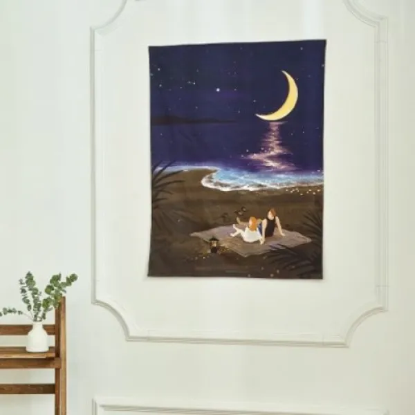[텐바이텐] 일상그림 패브릭 포스터 '밤바다'
