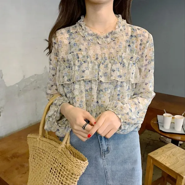 kirahosi 하절기 공항패션 얇은 슬림핏 블라우스 여자상의 91호 CGler1p