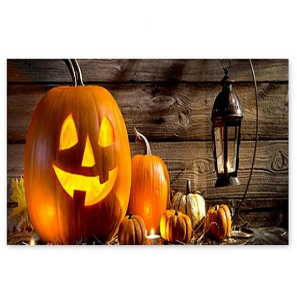 아빈몰 부드러운 직사각형 구역 카펫 할로윈 테마 플란넬 밴드 미끄럼 방지 홈 인테리어 벽선반, B 400MMx1200MM