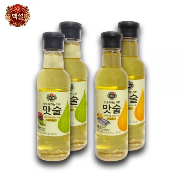 예이니식품 CJ백설 맛술 로즈마리+생강 2종 각2개씩 세트(4개x500ml)미향미작, 4개, 500ml