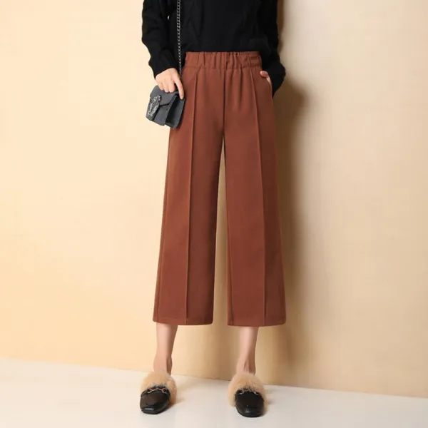 Hongduozi 여성 겨울 루즈핏 베이직 바지 44387513