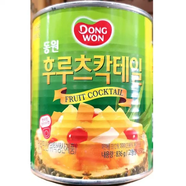 업소용 식자재 동원에프앤비 후르츠칵테일 836g X12 용과 제철과일 코코넛 거봉 수입 수박, 1개