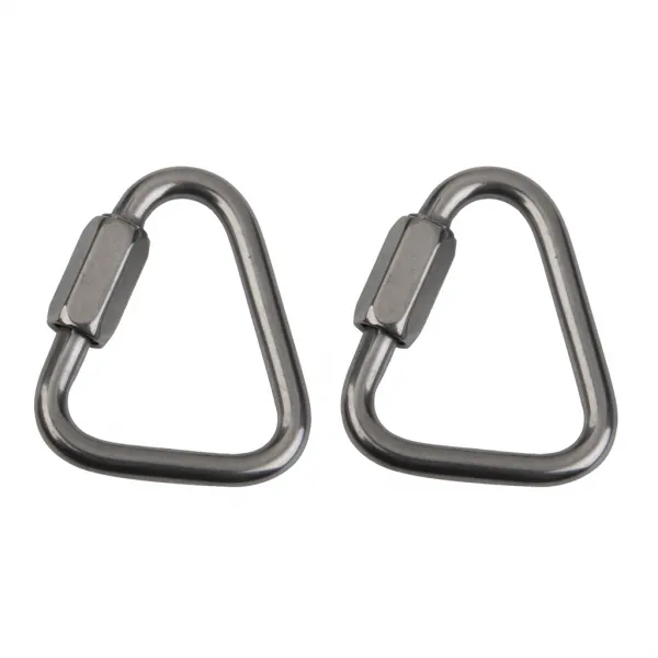 Stk 2pcs 12kn 삼각 나사 잠금 Carabiner 등산 암벽 등반 장비