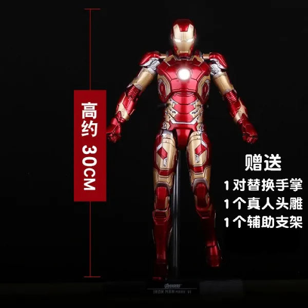 발광 스파이더맨 아이언맨 MK43, 양날 갑옷의 괴질 높이 20CM
