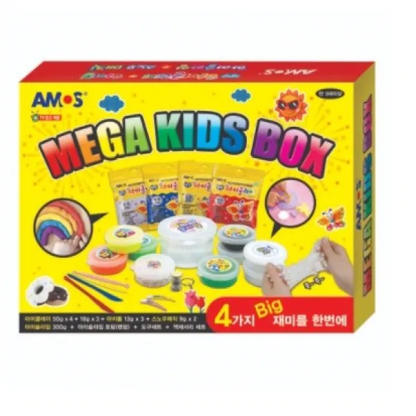 아모스 아이클레이 50g x 4p + 18g x 3p +스노우 매직 2p + 아이폼 3p + 아이슬라임 + 토핑 랜덤발송 세트, 1개