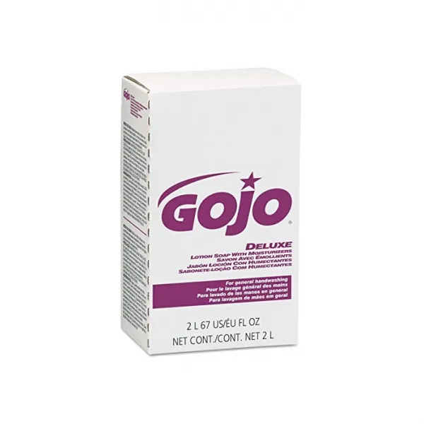 GOJO NXT Deluxe Lotion Soap with Moisturizers Floral Scent 2000 mL EcoLogo Certified Refill for MAXIMUM CAPACITY Push-Style Dispenser (Case, One Size