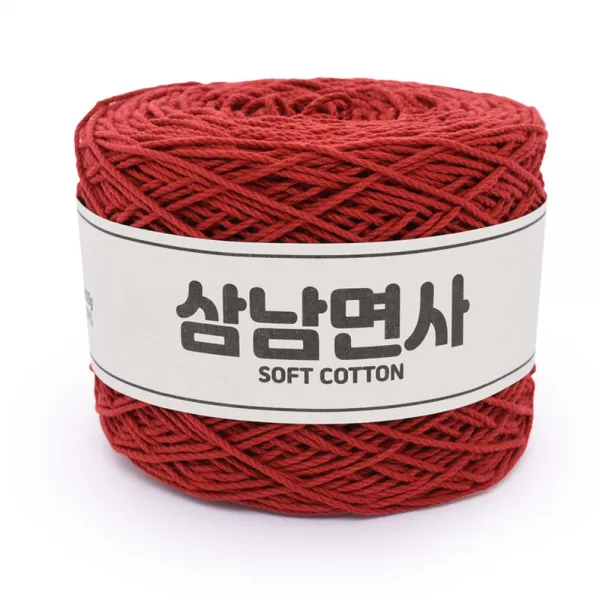 삼남뜨개실 삼남면사 200g 51컬러 코바늘실 뜨개실, 18합 20 립스틱 200g 뜨개실