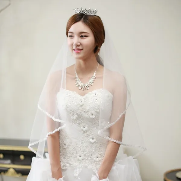 웨딩케이 웨딩베일 면사포 레이스 숏베일
