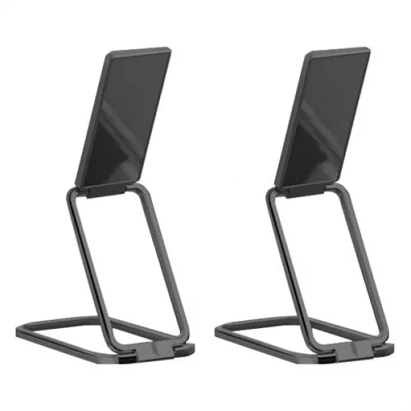 일상생활 간편하링 핸드폰 거치대 사각형 2P, 블랙