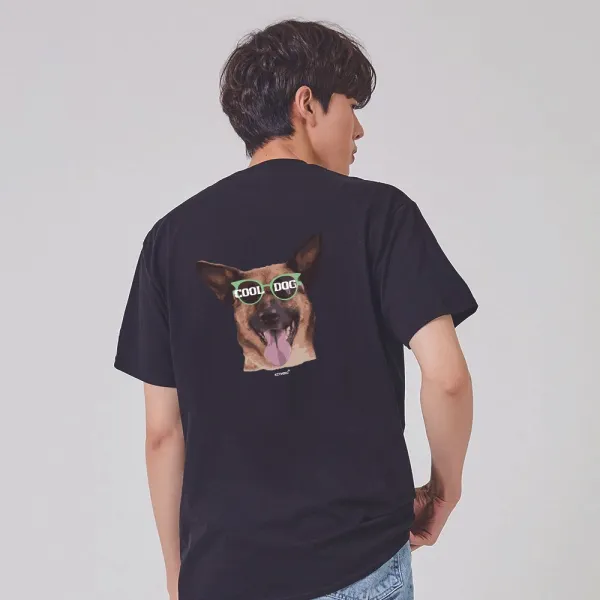 키밍 진돗개 강아지 멋있다 그래픽 티셔츠 반팔티