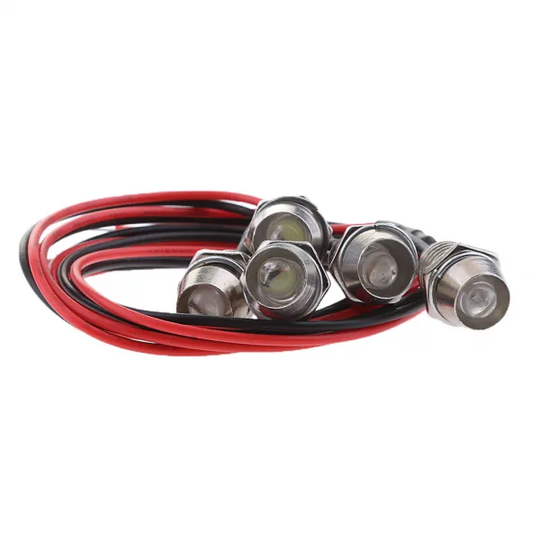 STK5pcs 백색지도 된 지시자 전구 조종석 대시 램프 자동차 배 트럭 12v 1.8w