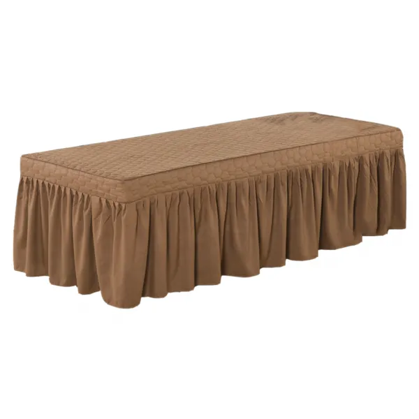 Zeyuan73x28 ''내의 침대를위한 얼굴 숨구멍을 가진 안마 테이블 치마 미장원 침대 Valance 장 덮개, 커피