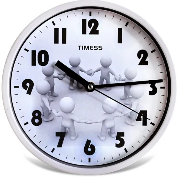TIMESS 괘종 심플한 패션 입체창의 침실 괘종 정음 석영시계 t8951-1 화이트, 상세페이지 참조