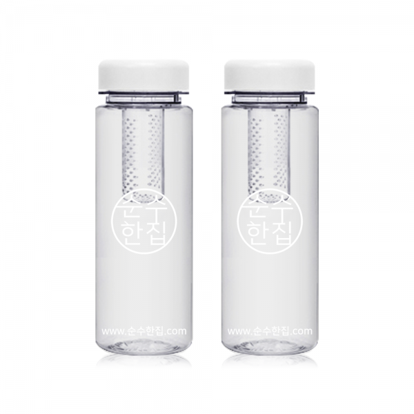 순수한집 트라이탄 티백망 보틀 500ml 2개, 화이트