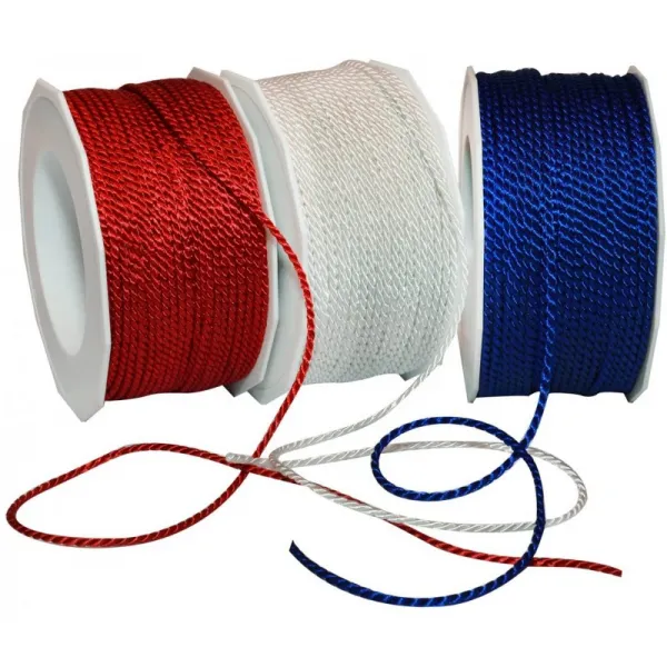 Morex Ribbon Patriotic Cord 아세테이트 1/16 인치 x 165 야드 총계 빨강 / 백색 / 파랑 항목 43602