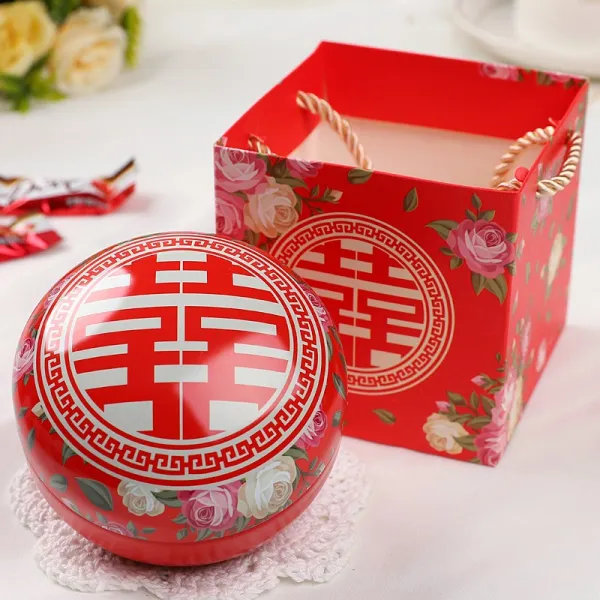 유러피안 독창적 숲 넙치 사탕 아케이스 틱톡 박스 철갑 캔디 토트 누드 아케이스 （하나 ） 레드 겹경사 85 큰사이즈 라지