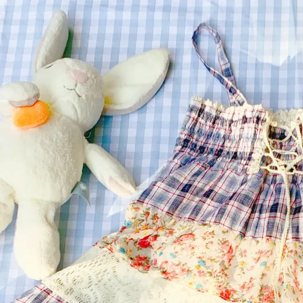 Bear 패치워크 원피스 짜집기 의상 여자 누더기 패션 Gc 000080665