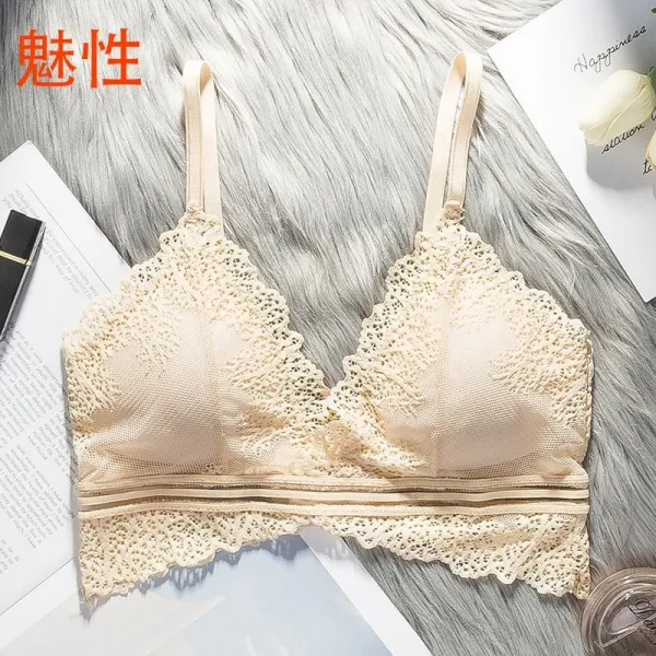 메이 섹스 레이스 랩 여 푸쉬업 브라 노와이어 섹시미 등 안옷고름 패드 나시