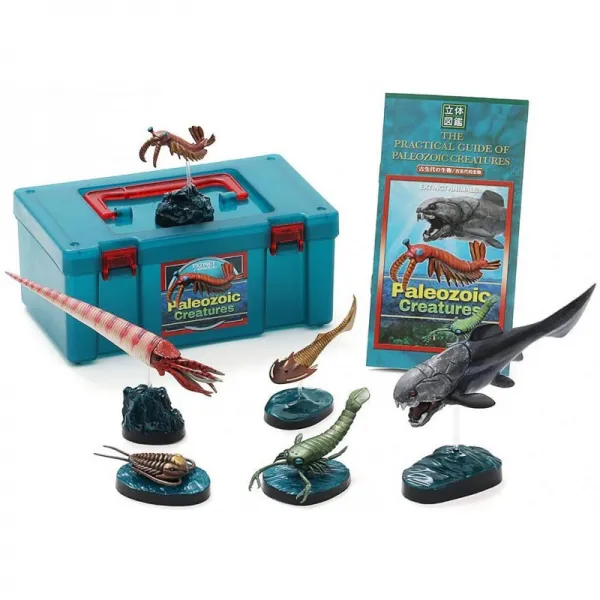 카로라타 고생대의 생물 피겨 (입체 도감) 물고기 리얼 피규어 상자 해설서 / 스탠드] 식품 위생법 클리