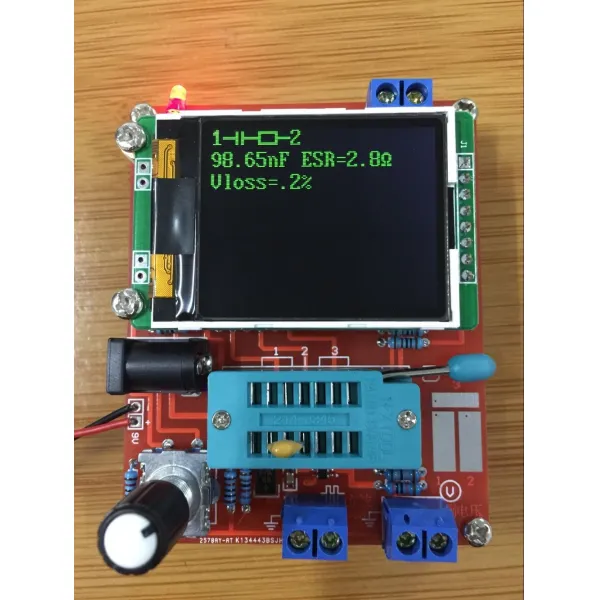 DIY KITS M328 러시아 트랜지스터 테스터 LCR 다이오드 캐패시턴스 ESR 전압계 PWM 사각파 주파수 신호 발생기주파수 발생기신호 발생기, 없음