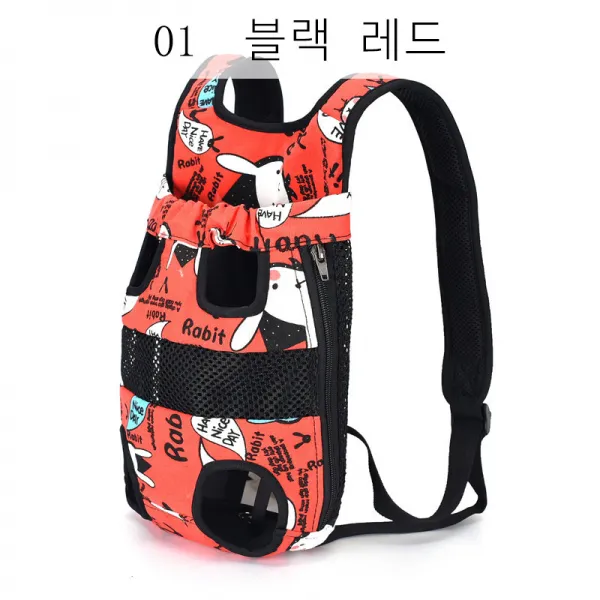 뉴타임즈15 강아지 백팩 외출할 때 두어깨로 애견휴대백 가슴 앞쪽배에 테디 개백 고양이 백팩 고양이 어깨끈 XZ18 A15, 01  블랙  레드