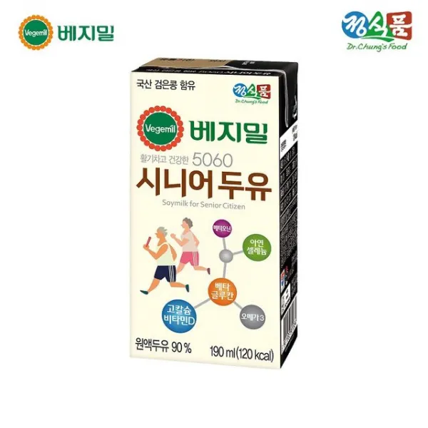 베지밀 5060시니어두유 190mlx96팩, 상세 설명 참조, 단일옵션